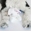 Midlee Stripe Ears White Easter Rabbit Dog Toy