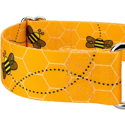 Country Brook Petz 1 1/2 Inch Busy Bee Martingale Dog Collar 4 Country Brook Petz 1 1/2 Inch Busy Bee Martingale Dog Collar - Image 4
