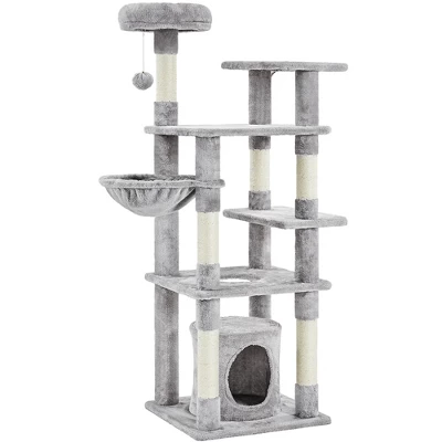 Yaheetech 56.5inch Multilevel Cat Tree Cat Tower With Scratching Posts 6 Yaheetech 56.5inch Multilevel Cat Tree Cat Tower With Scratching Posts - Image 6