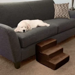 Pet Adobe High-Density Foam Portable Pet Stairs - 3-Step Design, 16" X 15" X 12", Brown -PawHut Store GUEST 7cdf74f1 48d1 4cf6 9e55 1ee0e99f4cc4