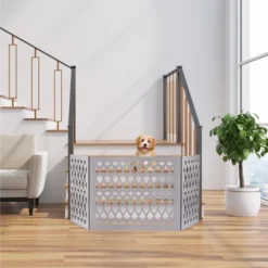 Hoovy Wooden Grey Freestanding Foldable Small Pet Dog Gates For Doorways. Dog Fence 14 Hoovy Wooden Grey Freestanding Foldable Small Pet Dog Gates For Doorways. Dog Fence -PawHut Store GUEST 7d9d1725 bd92 4b01 90cc 602fd7c51505