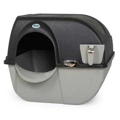 Omega Paw Elite Roll 'N Clean Self Cleaning Large-Sized Cat Litter Box With Sifting Grill And Paw Shaped Floor Protecting Non-Slip Mat 1 Omega Paw Elite Roll 'N Clean Self Cleaning Large-Sized Cat Litter Box With Sifting Grill And Paw Shaped Floor Protecting Non-Slip Mat