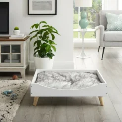 Sam's Pets Chauncy 9" White Cat Bed -PawHut Store GUEST 7e71fb8b e9a6 4dde b730 decb0dfbada5