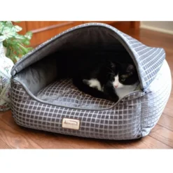 Armarkat Cuddle Cave Cat Bed With Detachable & Collasible Zipper Top, Removable Cushion Mat, C34HHG/SH, Bronze & Silver -PawHut Store GUEST 7eaf4023 110a 4726 9578 f74fe1c01662