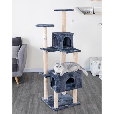 Go Pet Club 61" Kitten Cat Tree House F715 1 Go Pet Club 61" Kitten Cat Tree House F715