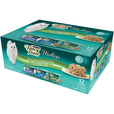 Purina Fancy Feast Medleys With Tuna,Chicken And Turkey Gourmet Wet Cat Food In A Classic Sauce Primavera Collection - 3oz/12ct Variety Pack 4 Purina Fancy Feast Medleys With Tuna,Chicken And Turkey Gourmet Wet Cat Food In A Classic Sauce Primavera Collection - 3oz/12ct Variety Pack - Image 4