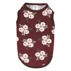 Luvable Friends Dog Pet Dog And Cats Cotton T-Shirts 2pk, Hearts Burgundy Floral -PawHut Store GUEST 830c67d7 ebad 4577 b654 4a6877336455