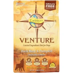 Earthborn Holistic Venture Duck Meal & Pumpkin Dry Dog Food - 4 Lbs