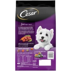 Cesar Filet Mignon Beef Steak Flavor With Spring Vegetable Garnish Adult Dry Dog Food
