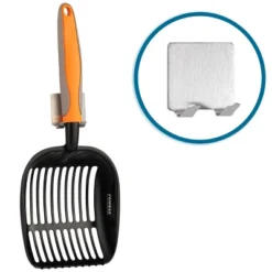 PAWBEE Metal Cat Litter Scoop - Premium Non-Stick Cat Litter Scooper With Holder - Deep Shovel Cat Scooper - Long Non-Slip Handle Kitty Litter Scoop -PawHut Store GUEST 84efaeaa 236f 4515 9781 c46338ea01d6