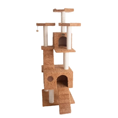 Armarkat 74" Multi-Level Real Wood Cat Tree Large Cat Play Furniture With ScratchhIng Posts, Large Platform, Beige/Brown 1 Armarkat 74" Multi-Level Real Wood Cat Tree Large Cat Play Furniture With ScratchhIng Posts, Large Platform, Beige/Brown
