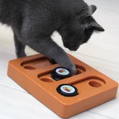 Quirky Kitty Bento Box Puzzle Cat Toy - Brown -PawHut Store GUEST 860e178d 3bbe 4d52 8c2f 983ece6f99b7
