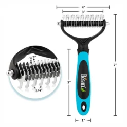 BOSHEL Undercoat Rake For Dogs - Premium Double Sided Dog Grooming Brush - Dog Deshedding Brush - Dematting Comb For Dogs -PawHut Store GUEST 862dbbef e734 4012 ac5c f4549256c6b9