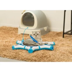 PawsMark Configurable Interactive Cat Toy With Spring Feather Teaser -PawHut Store GUEST 869ae18d 66dd 4b17 a134 e1ee553a844c