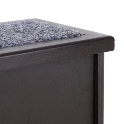 PawHut 3 Step Wooden Carpeted Non Slip Pet Stairs Ramp For Cats And Small Dogs 3 PawHut 3 Step Wooden Carpeted Non Slip Pet Stairs Ramp For Cats And Small Dogs - Image 3