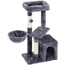 Yaheetech 33" Small Plush Cat Tree With Condo For Kittens -PawHut Store GUEST 87650c06 4d79 413b b049 0715f62a6b37
