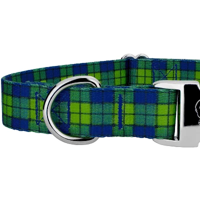 Country Brook Petz Premium Blue And Green Plaid Dog Collar 3 Country Brook Petz Premium Blue And Green Plaid Dog Collar - Image 3