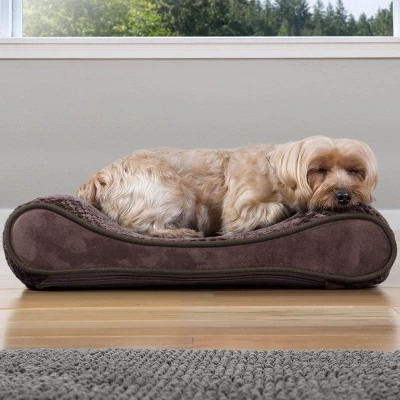 FurHaven Minky Plush & Velvet Luxe Lounger Orthopedic Dog Bed 2 FurHaven Minky Plush & Velvet Luxe Lounger Orthopedic Dog Bed - Image 2