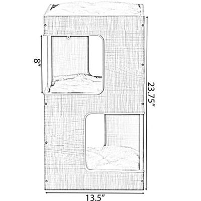 PawsMark Multi Level Modern Cat Tall Climbing Tree House For Indoor Cats | Wood Tower Luxury Furniture Stand With Removable Soft Blanket And Condo 5 PawsMark Multi Level Modern Cat Tall Climbing Tree House For Indoor Cats | Wood Tower Luxury Furniture Stand With Removable Soft Blanket And Condo - Image 5