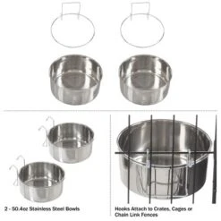 Pet Adobe Stainless-Steel Hanging Dog Bowl Set -PawHut Store GUEST 8b72a69d d1be 4550 9eb6 9a1ea47f3fb6