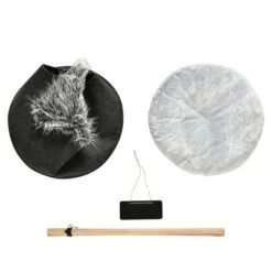 PawHut Pet Teepee Tent Cat Bed Dog House With Thick Cushion Chalkboard For Kitten And Puppy Up To 13lbs 28inch Gray 9 PawHut Pet Teepee Tent Cat Bed Dog House With Thick Cushion Chalkboard For Kitten And Puppy Up To 13lbs 28inch Gray -PawHut Store GUEST 8c3ea993 f7f1 47df b90e 7dfb1d40b478