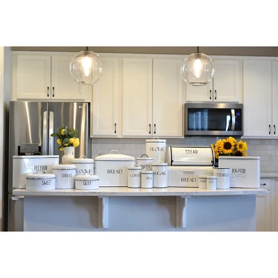 Outshine Co White Farmhouse Cat And Dog Treat Container With 2 Dog Bone Cookie Cutters 7 Outshine Co White Farmhouse Cat And Dog Treat Container With 2 Dog Bone Cookie Cutters - Image 7