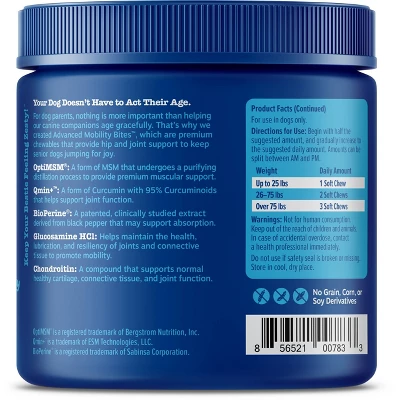 Zesty Paws Senior Advanced Hip & Joint Mobility Soft Chews For Dogs - Chicken Flavor - 90ct 2 Zesty Paws Senior Advanced Hip & Joint Mobility Soft Chews For Dogs - Chicken Flavor - 90ct - Image 2