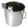 Pail Stainless Steel W/ Rivets Flat Sided Hook-On 13 Qt