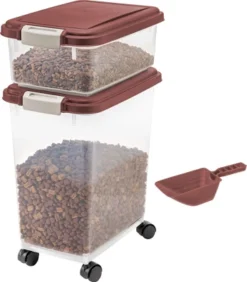 IRIS USA 33qt + 12qt Airtight Pet Food Container Combo With Scoop -PawHut Store GUEST 8f6d7753 bbcf 4f54 9f2a 4aa9b9056e84