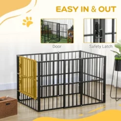 PawHut 33" - 60" X 31.5" Indoor & Outdoor Dog Playpen For Small & Medium Dogs, Dog Kennel Outdoor Playpen Dog Exercise Pen, Dog Run Enclosure -PawHut Store GUEST 9080906c 5536 47de 9c71 41544480345b