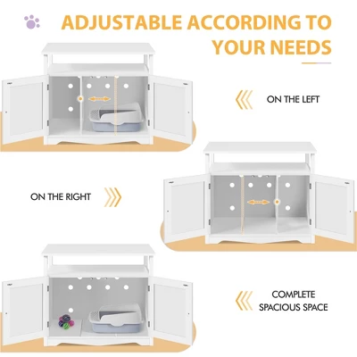 Yaheetech Pet Litter Box Enclosure With Storage Shelf 6 Yaheetech Pet Litter Box Enclosure With Storage Shelf - Image 6