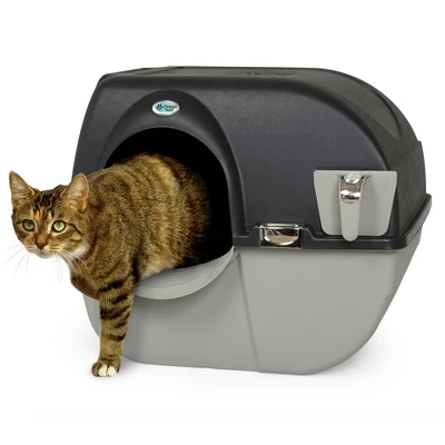 Omega Paw Elite Roll 'N Clean Self Cleaning Large-Sized Cat Litter Box With Sifting Grill And Paw Shaped Floor Protecting Non-Slip Mat 4 Omega Paw Elite Roll 'N Clean Self Cleaning Large-Sized Cat Litter Box With Sifting Grill And Paw Shaped Floor Protecting Non-Slip Mat - Image 4