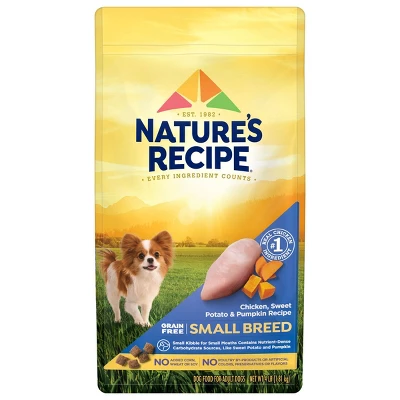 Nature's Recipe Grain Free Chicken, Sweet Potato & Pumpkin Recipe Small Breed Adult Dry Dog Food 5 Nature's Recipe Grain Free Chicken, Sweet Potato & Pumpkin Recipe Small Breed Adult Dry Dog Food - Image 5