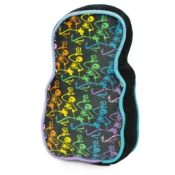 Buckle-Down Dog Toy Squeaker Plush - Grateful Dead Skeleton Head Dancing Skeletons Black Multi Color