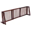 Costway Folding Adjustable 3 Panel Wood Pet Dog Slide Gate Safety Fence