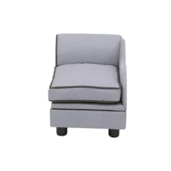 Teamson Pets Luxurious Upholstered Ivan Chaise Lounge Sofa Dog Bed With Removable Cushion And Underneath Storage For Cats & Extra-Small Dogs, Gray -PawHut Store GUEST 95110c93 c176 4ae1 9768 6956a552b0bc