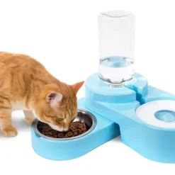 Adjustable Dog & Cat Food And Water Dispenser Set, Double Dog & Cat Bowls With Steel Bowl, Pet Refillable Water Bowl -PawHut Store GUEST 952c76cd e5f4 4dde a4d2 70f86d5d8338