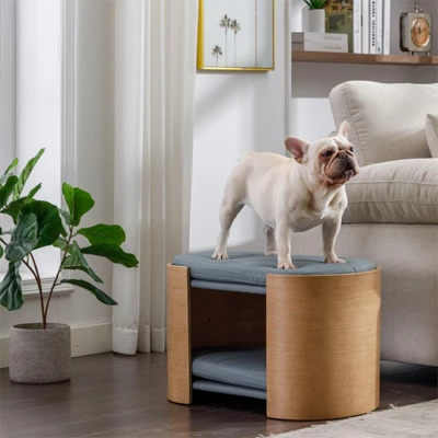 Dune Double Lift Medium Size Scratch Resistant PU Cushion Cat Scratch Beds With Solid Wood Frame Cat Bed Pet Sofa-Maison Boucle 3 Dune Double Lift Medium Size Scratch Resistant PU Cushion Cat Scratch Beds With Solid Wood Frame Cat Bed Pet Sofa-Maison Boucle - Image 3