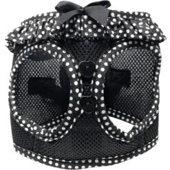 Doggie Design American River Choke Free Dog Polka Dot Ruffle Harness-Black And White -PawHut Store GUEST 9882f801 e3c3 4b07 9591 e0ef3e811e12