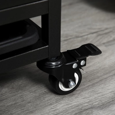 PawHut Heavy Duty Dog Cage Metal Kennel And Crate Dog Playpen With Lockable Wheels, Slide-out Tray And Anti-Pinching Floor 7 PawHut Heavy Duty Dog Cage Metal Kennel And Crate Dog Playpen With Lockable Wheels, Slide-out Tray And Anti-Pinching Floor - Image 7