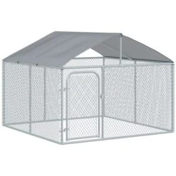 PawHut Outdoor Metal Dog Kennel, Pet Playpen With Steel Lock, Mesh Sidewalls And Cover For Backyard & Patio 16 PawHut Outdoor Metal Dog Kennel, Pet Playpen With Steel Lock, Mesh Sidewalls And Cover For Backyard & Patio -PawHut Store GUEST 99eb3ad1 0c12 4b5c af45 f431404cf53e