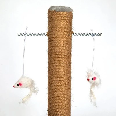 Meow Town Paw Bridge & Scratcher Pole Cat Toy 2 Meow Town Paw Bridge & Scratcher Pole Cat Toy - Image 2