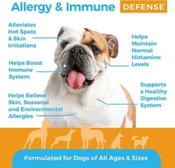 Shed Defender Allergy & Immune System Soft Chew Supplements For Dogs - Skin & Seasonal Allergy Relief - 90 Ct.
