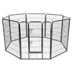 Costway 48'' 8 Panel Pet Playpen Door Exercise Kennel Fence Metal -PawHut Store GUEST 9a950b2a 5ba2 480a 8666 63b365f6483c