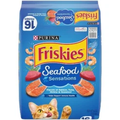 Purina Friskies Seafood Sensations With Flavors Of Salmon, Tuna, Shrimp & Seaweed Adult Complete & Balanced Dry Cat Food -PawHut Store GUEST 9b119733 023d 4ccc 89c1 f48462fba364