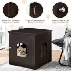 Costway Cat House Side Table Nightstand Puppy Pet Home Litter Box Enclosure 16 Costway Cat House Side Table Nightstand Puppy Pet Home Litter Box Enclosure -PawHut Store GUEST 9b59da4a 4670 4f49 80f6 10815397fdb3