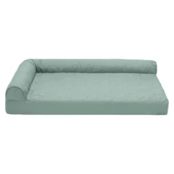 FurHaven Paw-Quilted Memory Top Deluxe L-Chaise Dog Bed