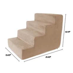 Pet Adobe High Density Foam Stairs For Pets - Tan