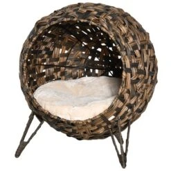 PawHut 20.5" Rattan Cat Bed, Elevated Wicker Kitten House Round Condo With Cushion 9 PawHut 20.5" Rattan Cat Bed, Elevated Wicker Kitten House Round Condo With Cushion -PawHut Store GUEST 9fe56891 6e72 4a4a b782 cbf642fb667b