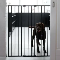 Scandinavian Pet Design Extra Tall 42 Inch Wall Mount Extending Portable Animal Pet Safety Gate For Large And Small Dogs, Black -PawHut Store GUEST a05178d9 bdf4 4a0e be58 1bda009769bd